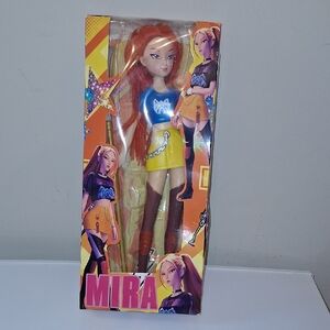 Mira Fashion Doll with Red Hair and Blue Outfit